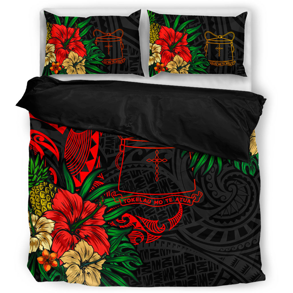 Tokelau Bedding Set Polynesian Coat Of Arms Tropical