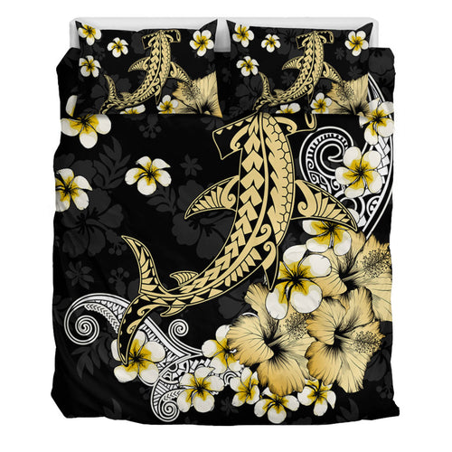 Hawaii Bedding Set Hammerhead Shark Gold Tropical