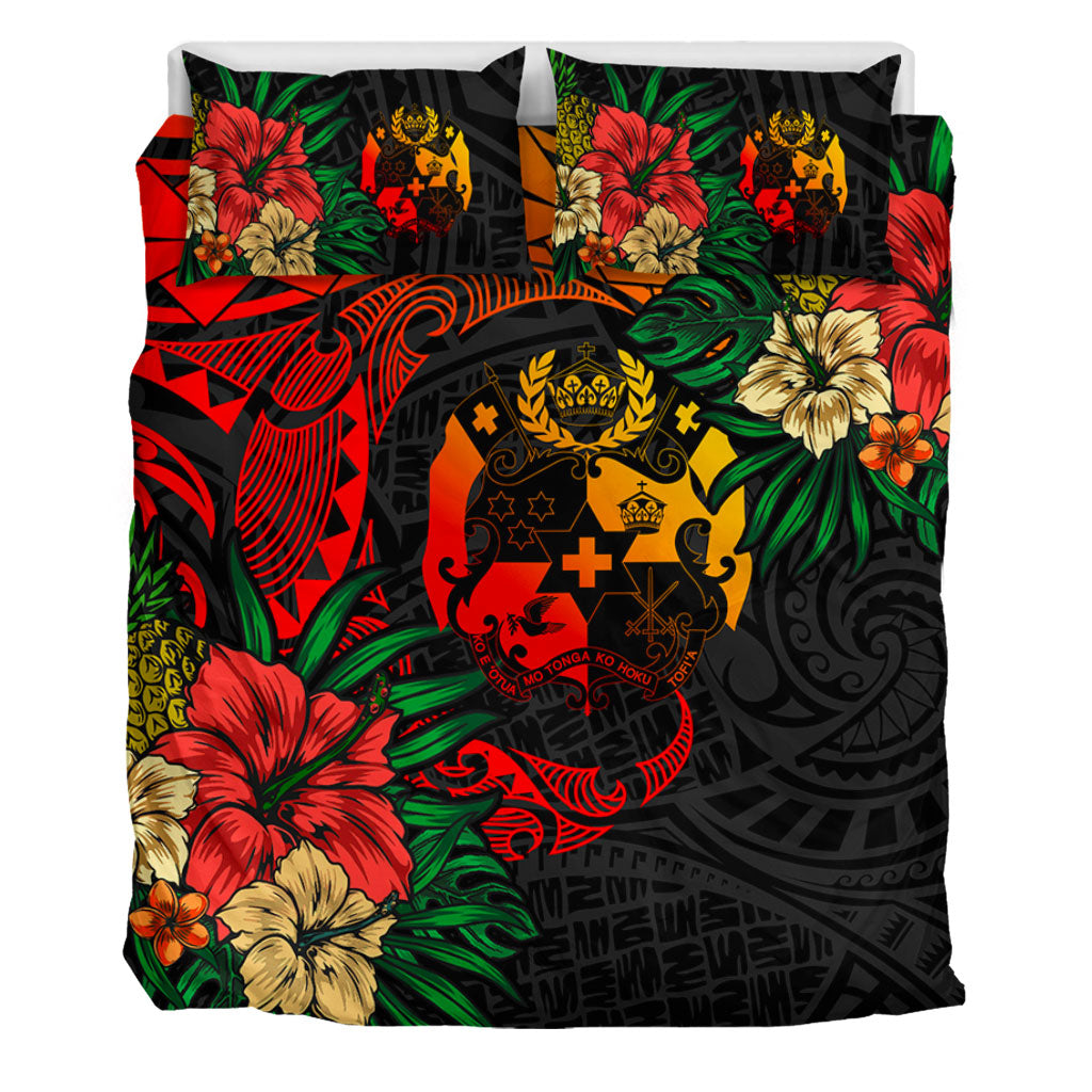 Tonga Bedding Set Polynesian Coat Of Arms Tropical