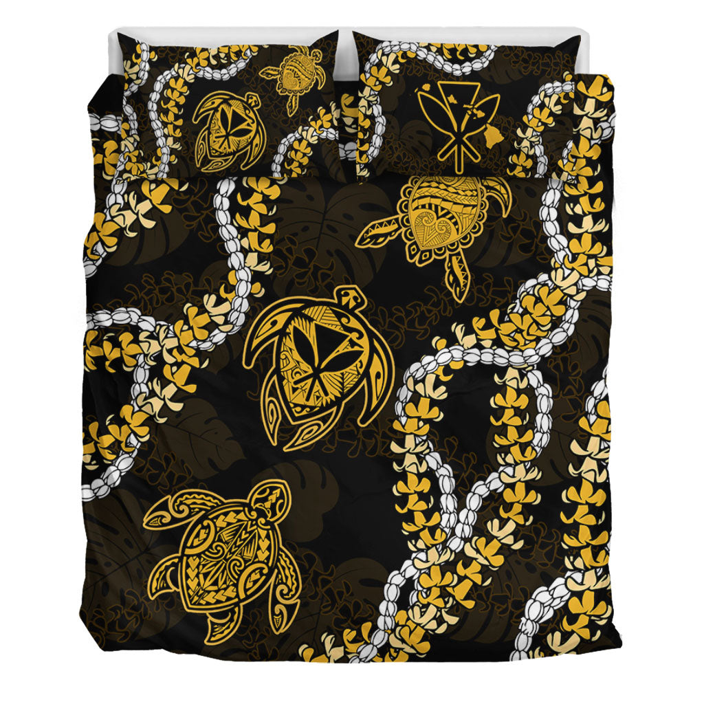 Hawaii Bedding Set Kanaka Maoli Floral Puakenikeni Lei