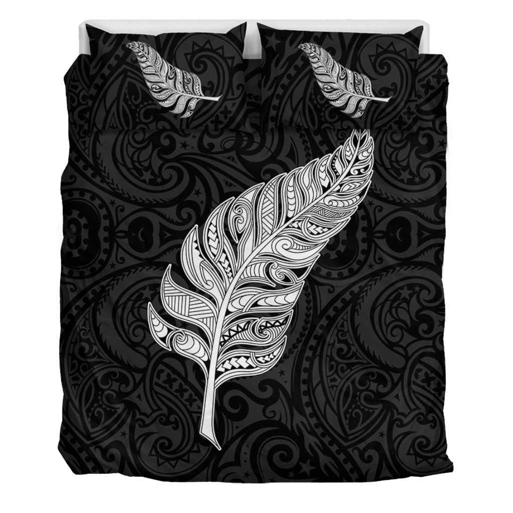 New Zealand Bedding Set Maori Silver Fern Simple Style