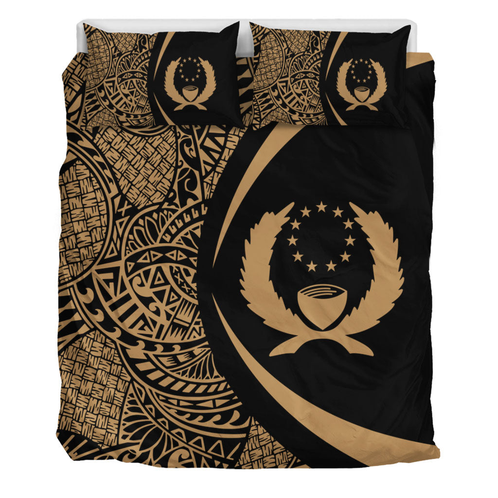 Pohnpei State Bedding Set Lauhala Gold Circle Style