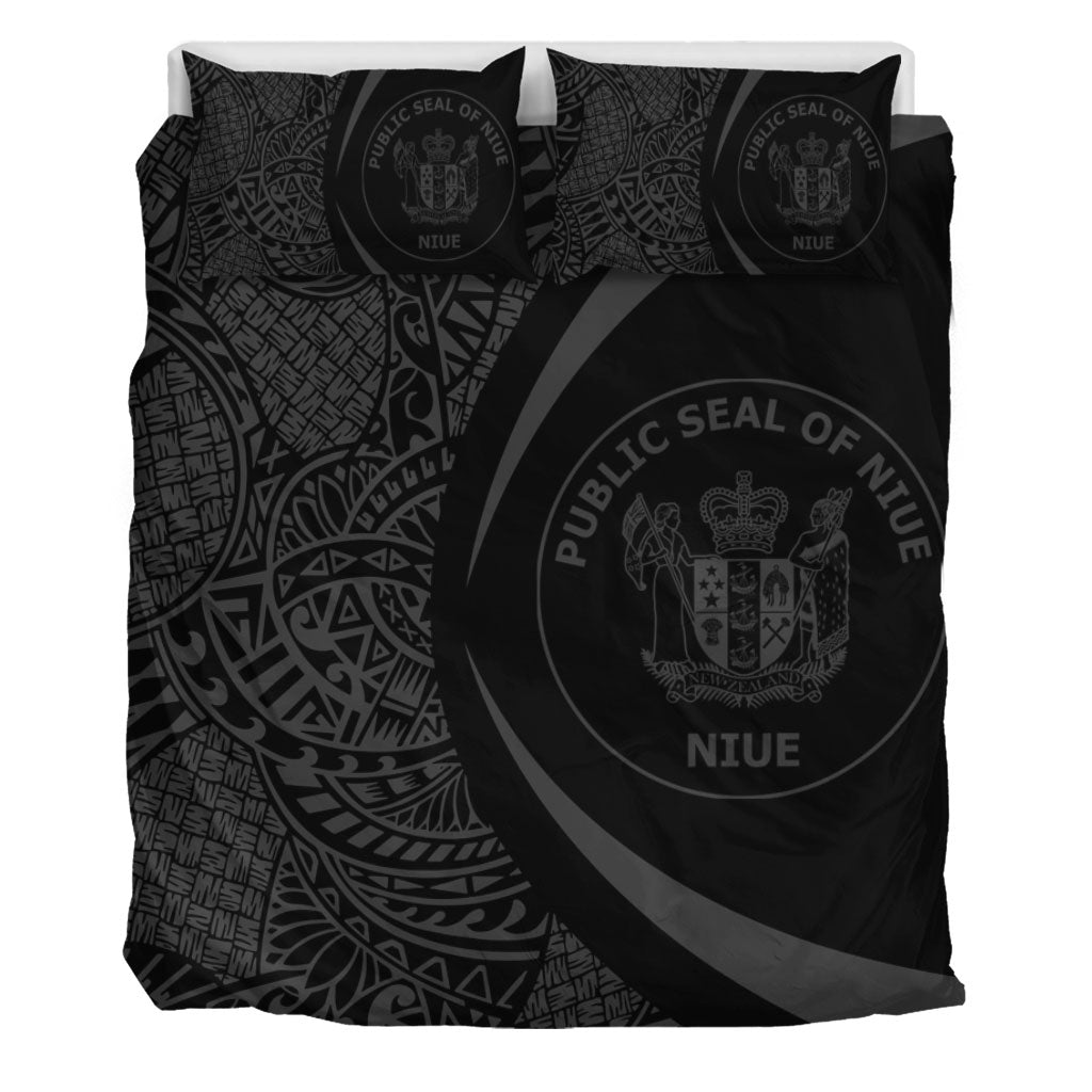 Niue Bedding Set Lauhala Gray Circle Style