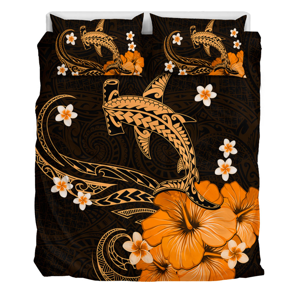 Hawaii Bedding Set Shark Polynesia Tribal Tattoo