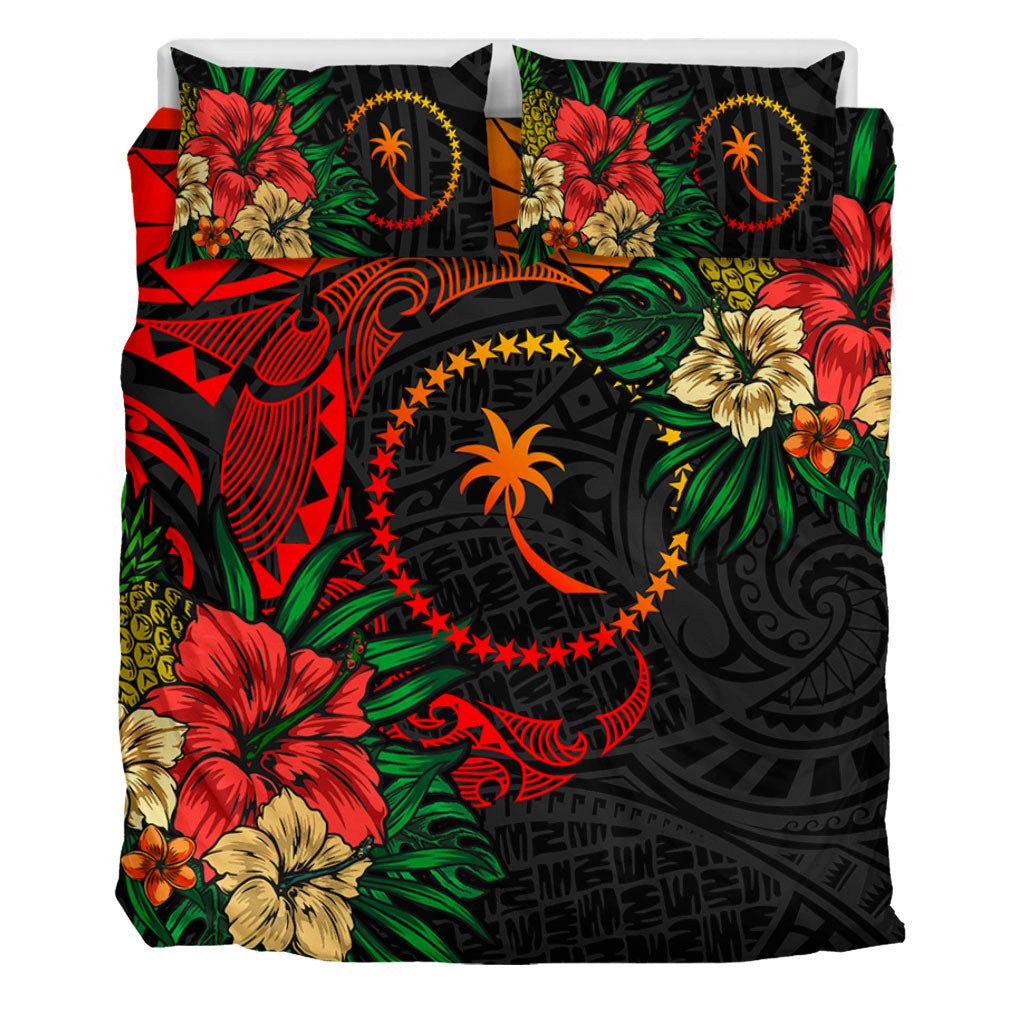 Chuuk State Bedding Set Polynesian Coat Of Arms Tropical