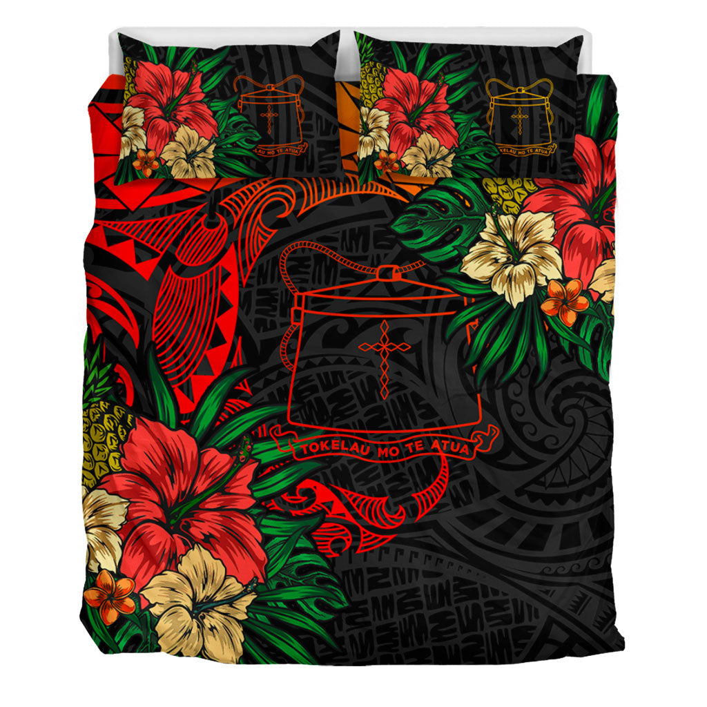 Tokelau Bedding Set Polynesian Coat Of Arms Tropical