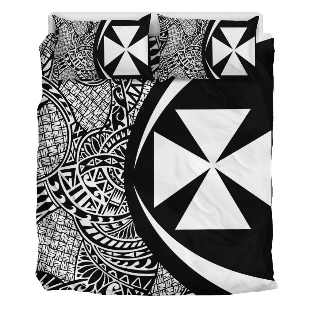 Wallis And Futuna Bedding Set Lauhala White Circle Style