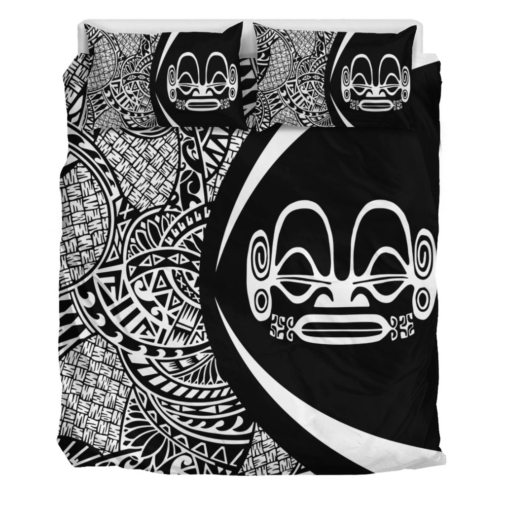 Marquesas Islands Bedding Set Lauhala White Circle Style