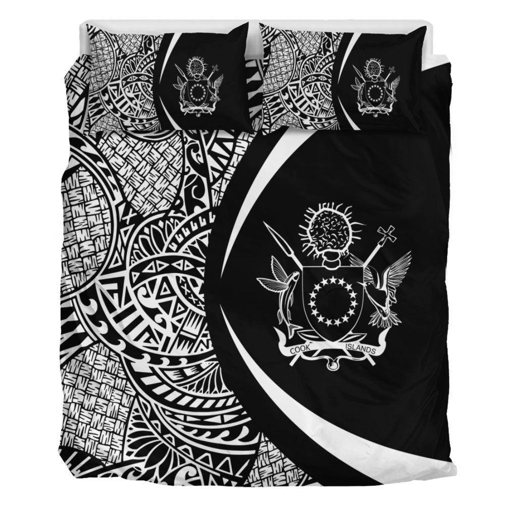 Cook Islands Bedding Set Lauhala White Circle Style