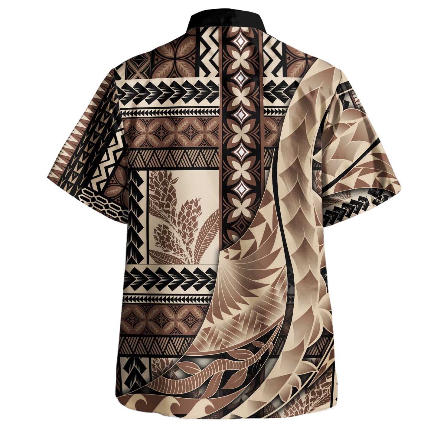 Samoa Combo Puletasi And Shirt Siapo With Polynesia Pattern