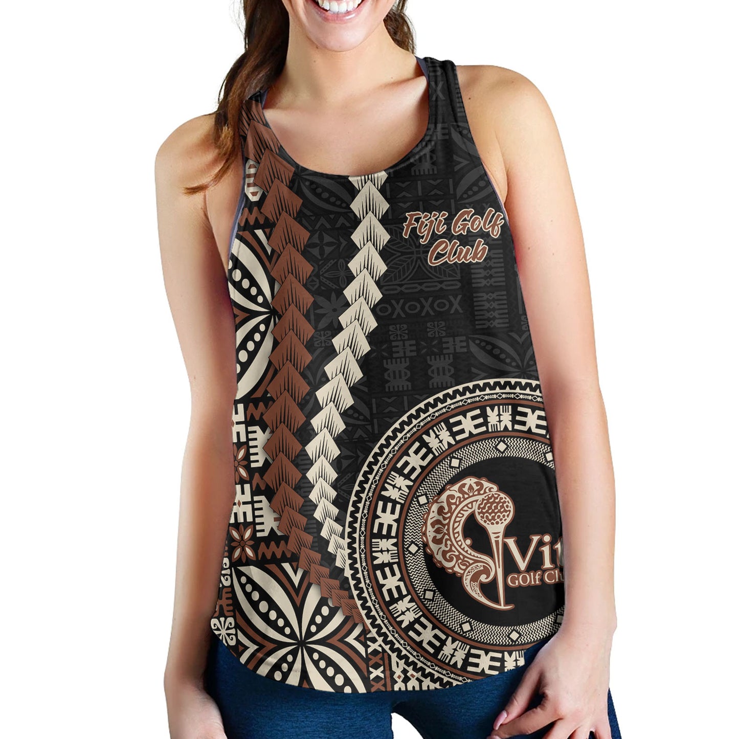 Fiji Women Tank Kesakesa Masi Fiji Gold Club