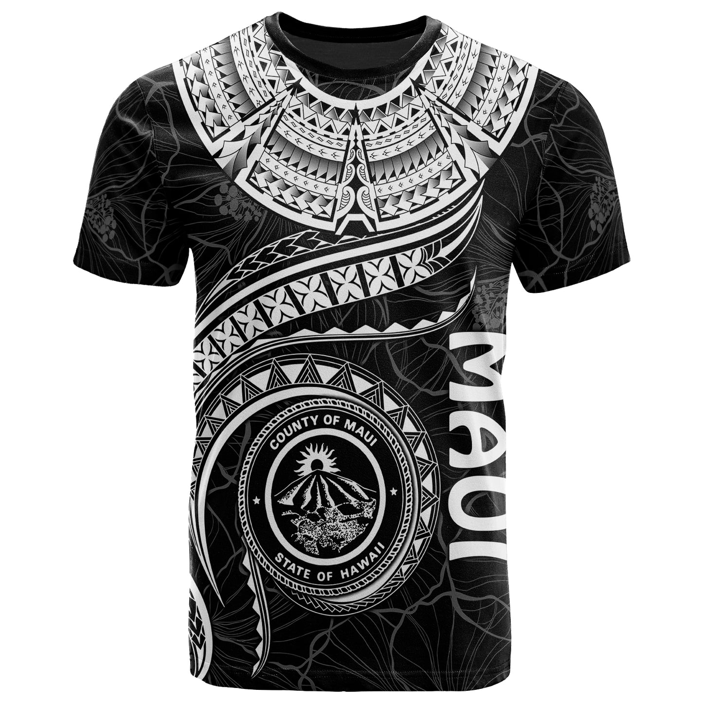 Hawaii Personalised T-Shirt - Maui Polynesian Waves MultiCollor
