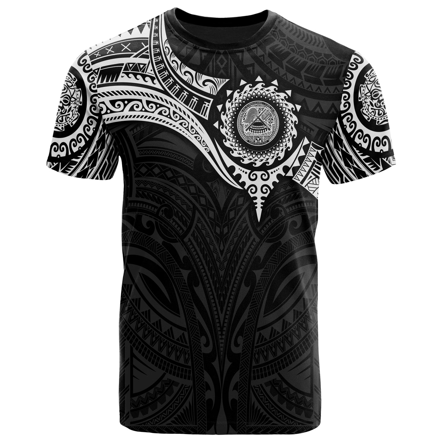 American Samoa Polynesian T-Shirt - Full Color Heart Shield
