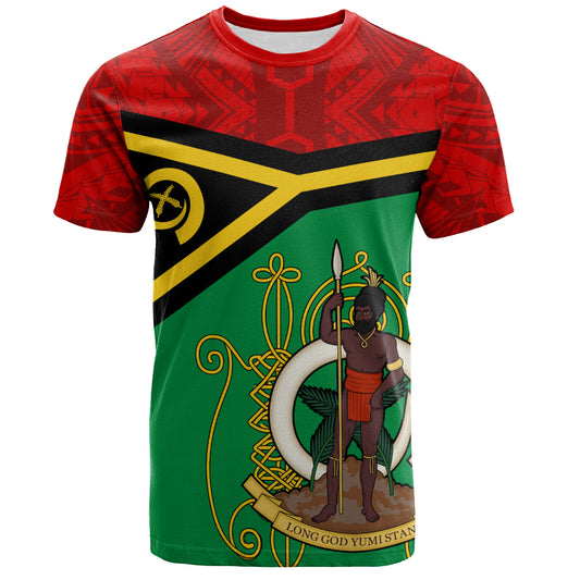 Vanuatu T-Shirt Melanesia Flag And Coat Of Arms