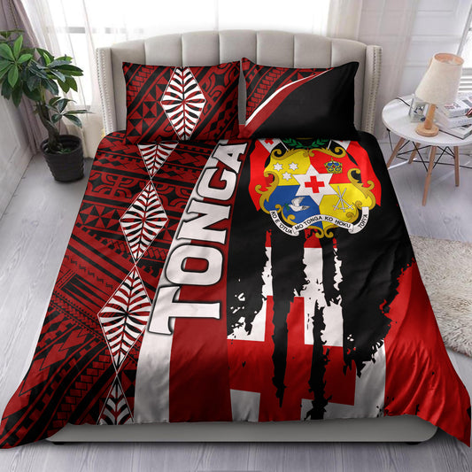 Tonga Bedding Set - Coat Of Arms Tapa Tonga Patterns