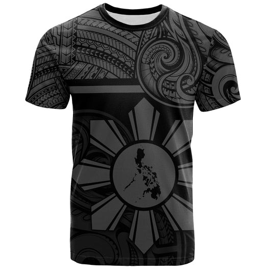 Philippines Filipinos T-Shirt Polynesian Tribal Sun And Map Original Style