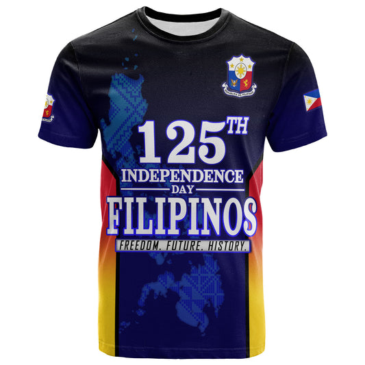 Philippines Filipinos T-Shirt Philippines Independence Day With Map