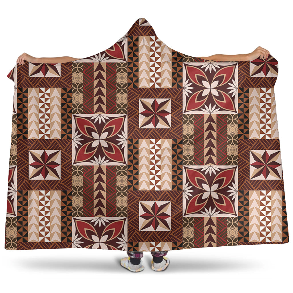 Samoa Hooded Blanket Siapo Pattern Print
