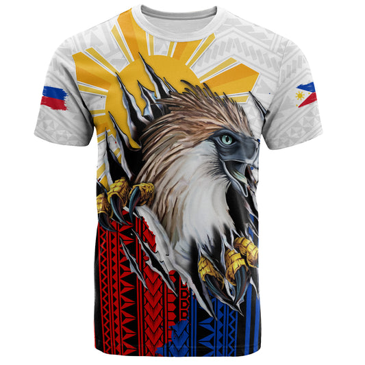 Philippines Filipinos T-Shirt Eagle Claws Scratching Grunge Style