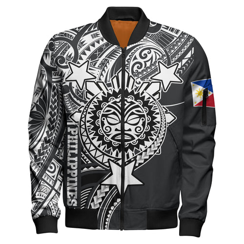 Philippines Custom Bomber Jacket - Lapu-Lapu The King Of Cebu Tribal Black Style