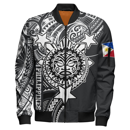 Philippines Custom Bomber Jacket - Lapu-Lapu The King Of Cebu Tribal Black Style
