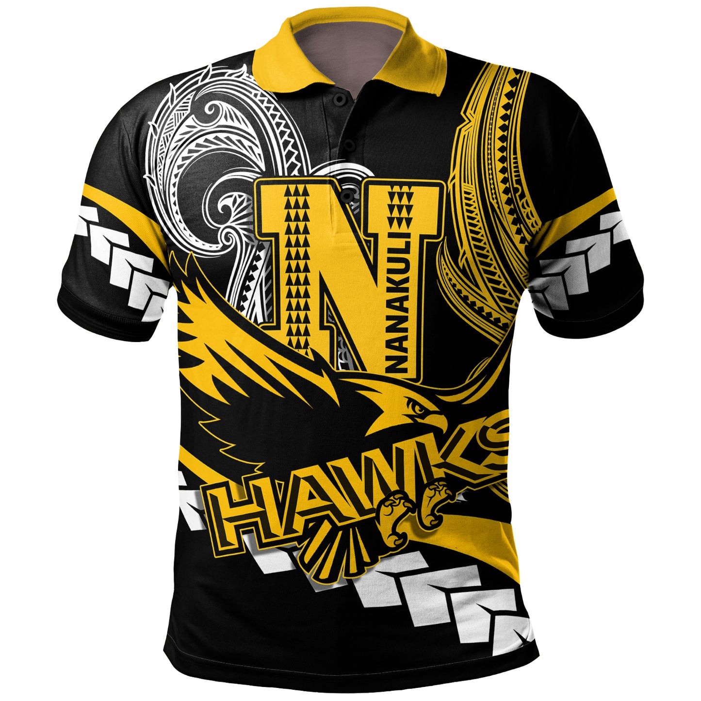 Hawaii Custom Personalised Polo Shirt - Nanakuli High School Polynesian Tribal Pattern