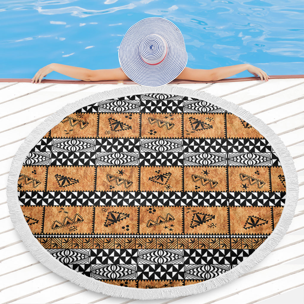 Tonga Beach Blanket Tapa Pattern
