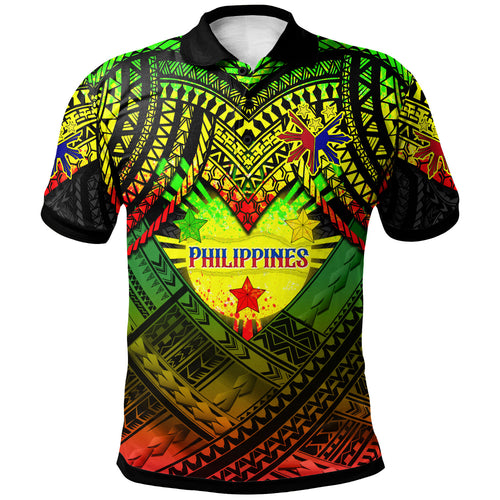 Philippines Polo Shirt - Custom Hope Begins In Your Home Reggae Style