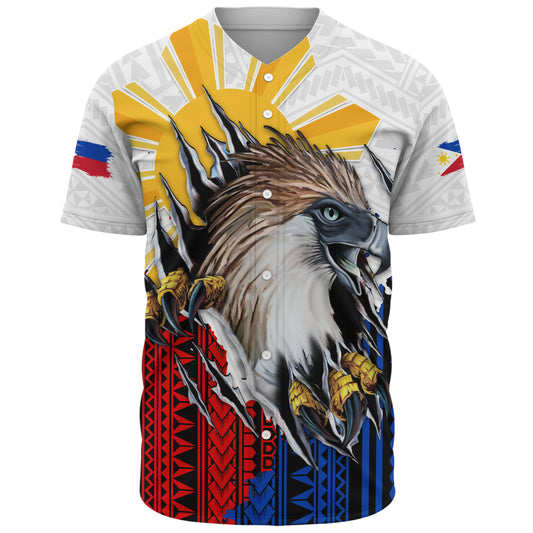 Philippines Filipinos Baseball Shirt Eagle Claws Scratching Grunge Style