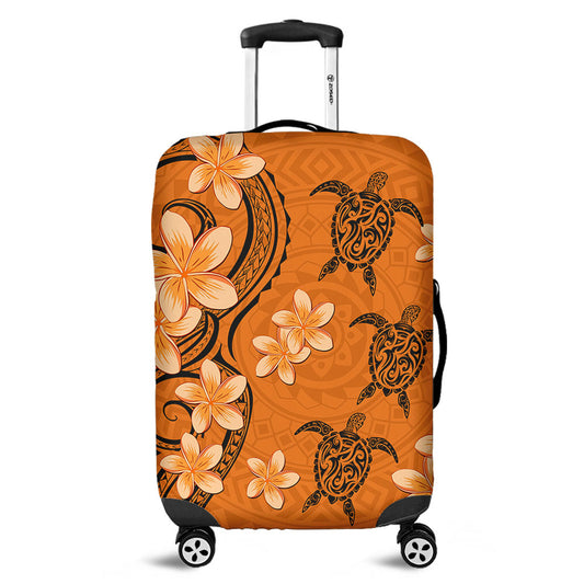 Hawaii Luggage Cover Tribal Tattoo Polynesia Plumeria Flower