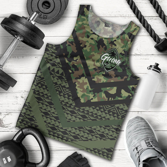 Guam Men Tank Top - Custom Guam Camo Deluxe Polynesian Tattoo