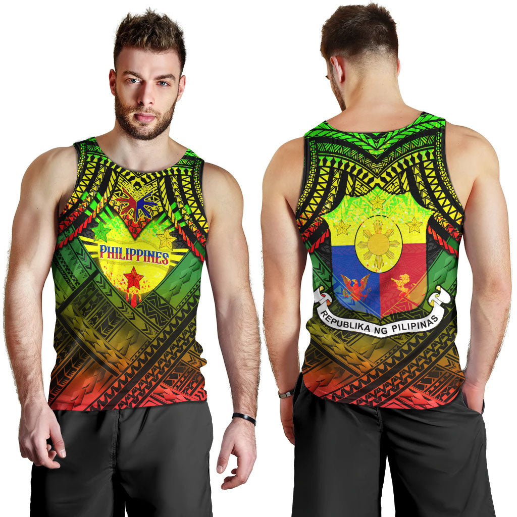 Philippines Men Tank Top - Custom Hope Begins In Your Home Reggae Style