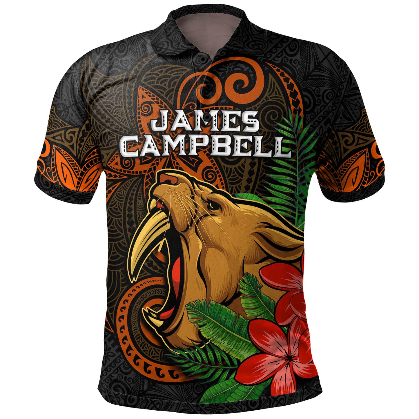 Hawaii Custom Personalised Polo Shirt - James Campbell High School Polynesian Tribal Pattern