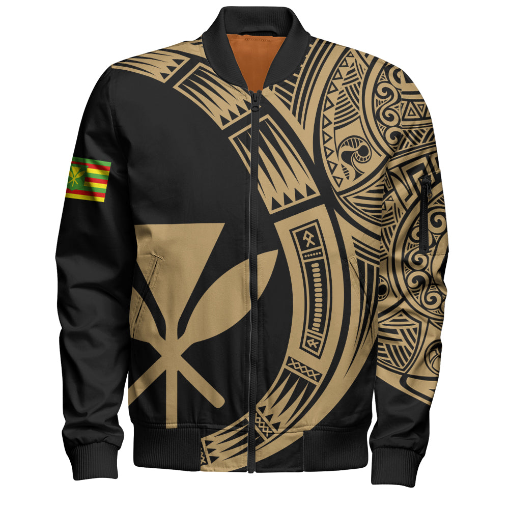 Hawaii Bomber Jacket Polynesia Tribal Spirits Of Kanaka Seal