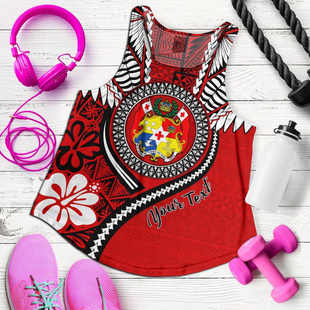 Tonga Women Tank Custom Tribal Ngatu Pattern Circle Style