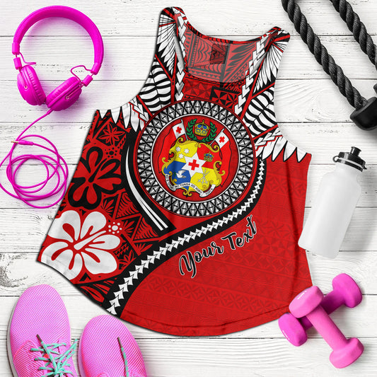 Tonga Women Tank Custom Tribal Ngatu Pattern Circle Style