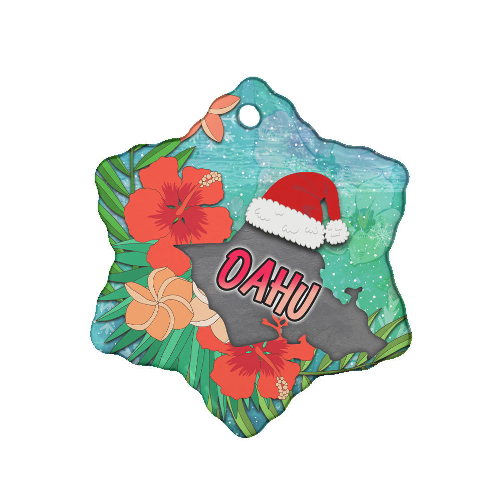Hawaii Ceramic Ornament Christmas Oahu Island