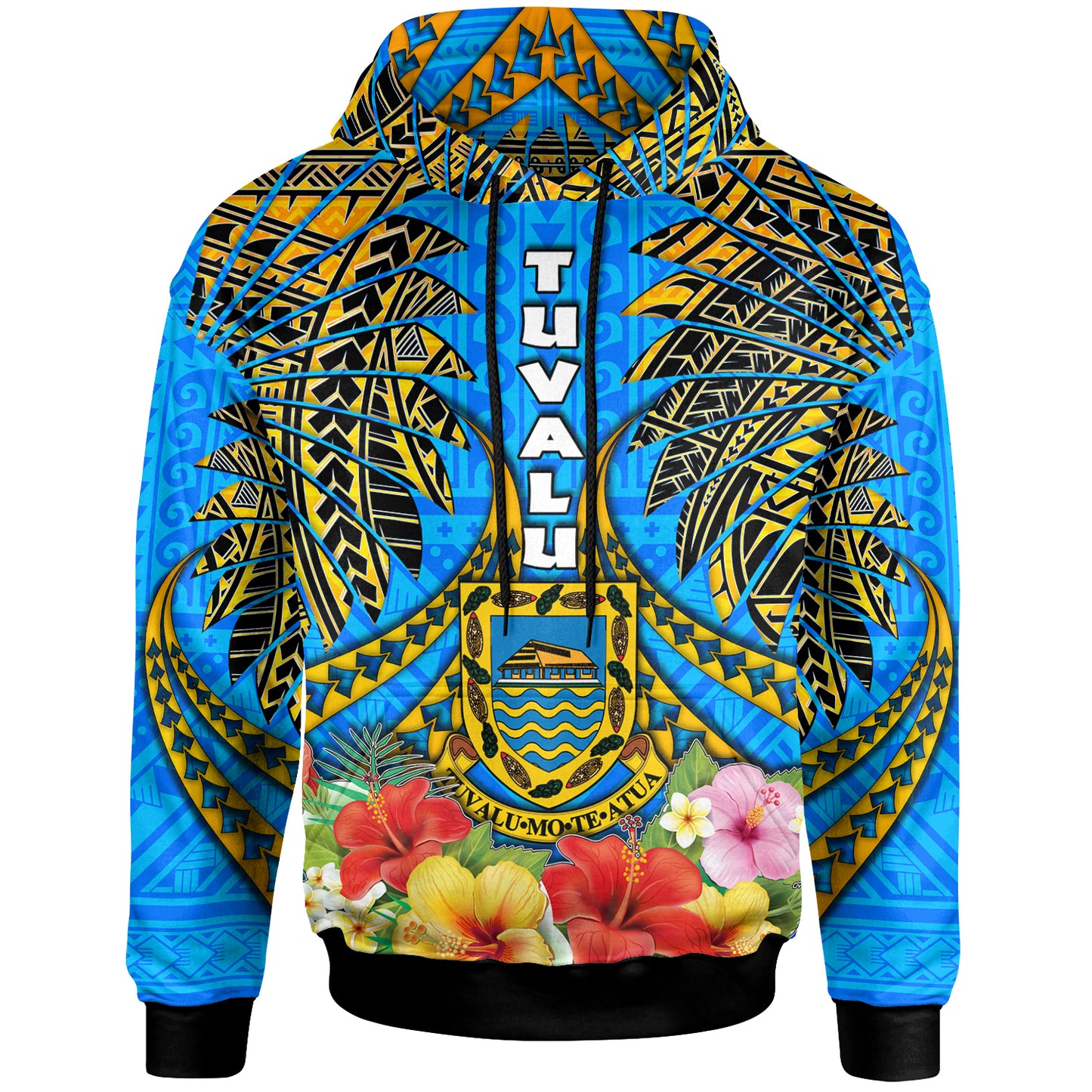 Tuvalu Polynesian Hoodie - Custom Tuvalu Independence Day with Polynesian Hibiscus Hoodie