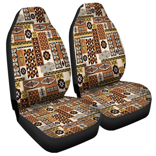 Tonga Car Seat Covers Ngatu Tapa Pattern