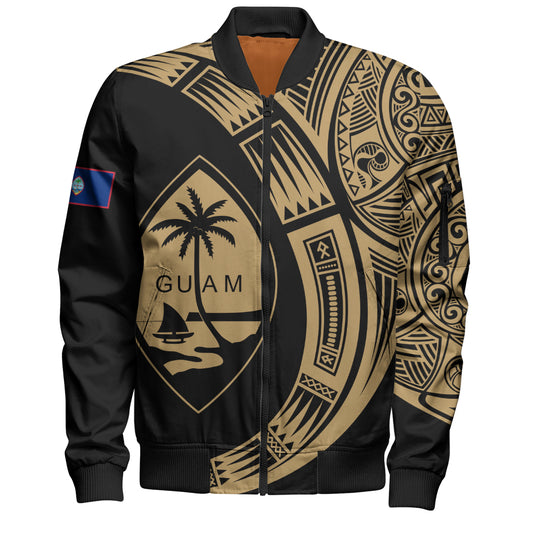 Guam Bomber Jacket Polynesia Tribal Spirits Of Guam Seal