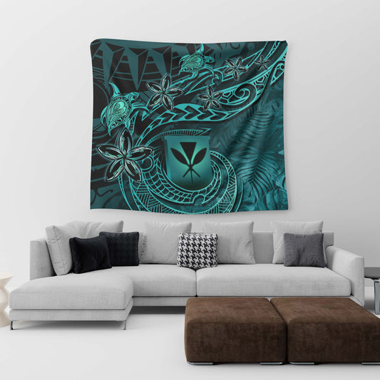 Hawaii Tapestry Kanaka Maoli Tropical Leaves Polynesian Pattern