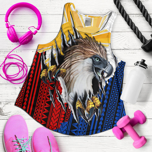 Philippines Filipinos Women Tank Eagle Claws Scratching Grunge Style