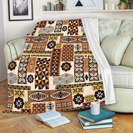 Tonga Premium Blanket Ngatu Tapa Pattern