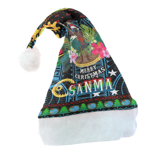 Sanma Polynesian Christmas Hat - Sanma Vanuatu Coat of Arms Christmas Hat Polynesian Patterns Christmas Hat