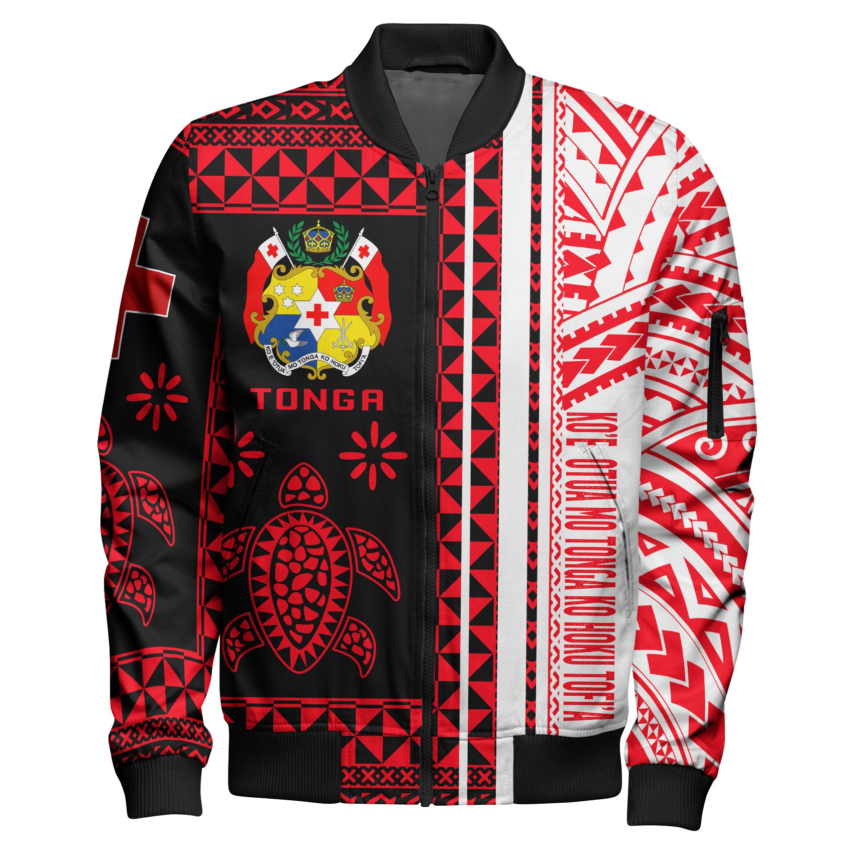 Tonga Bomber Jacket - Custom Proud To be Tongan Polynesian Patterns With Tonga Kupesi