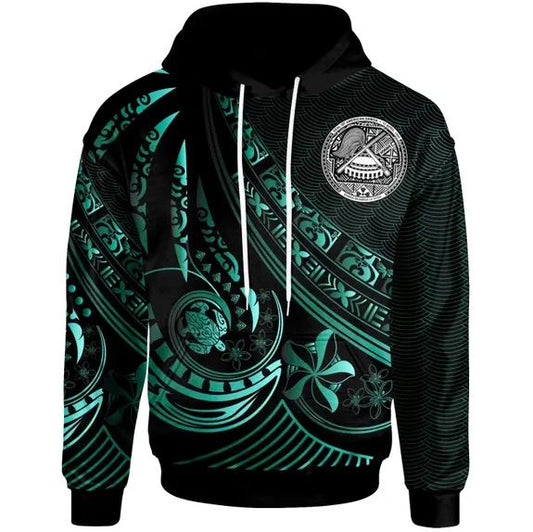 American Samoa  Hoodie - The Flow Of The Ocean