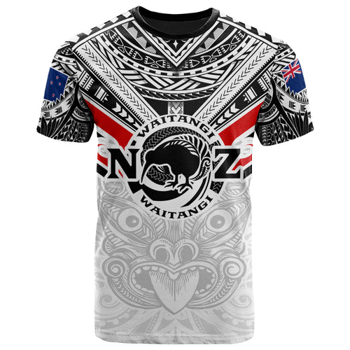 New Zealand Waitangi Day T Shirt - New Zealand Kiwi Fern With Maori Koru Spiral Polynesian Style