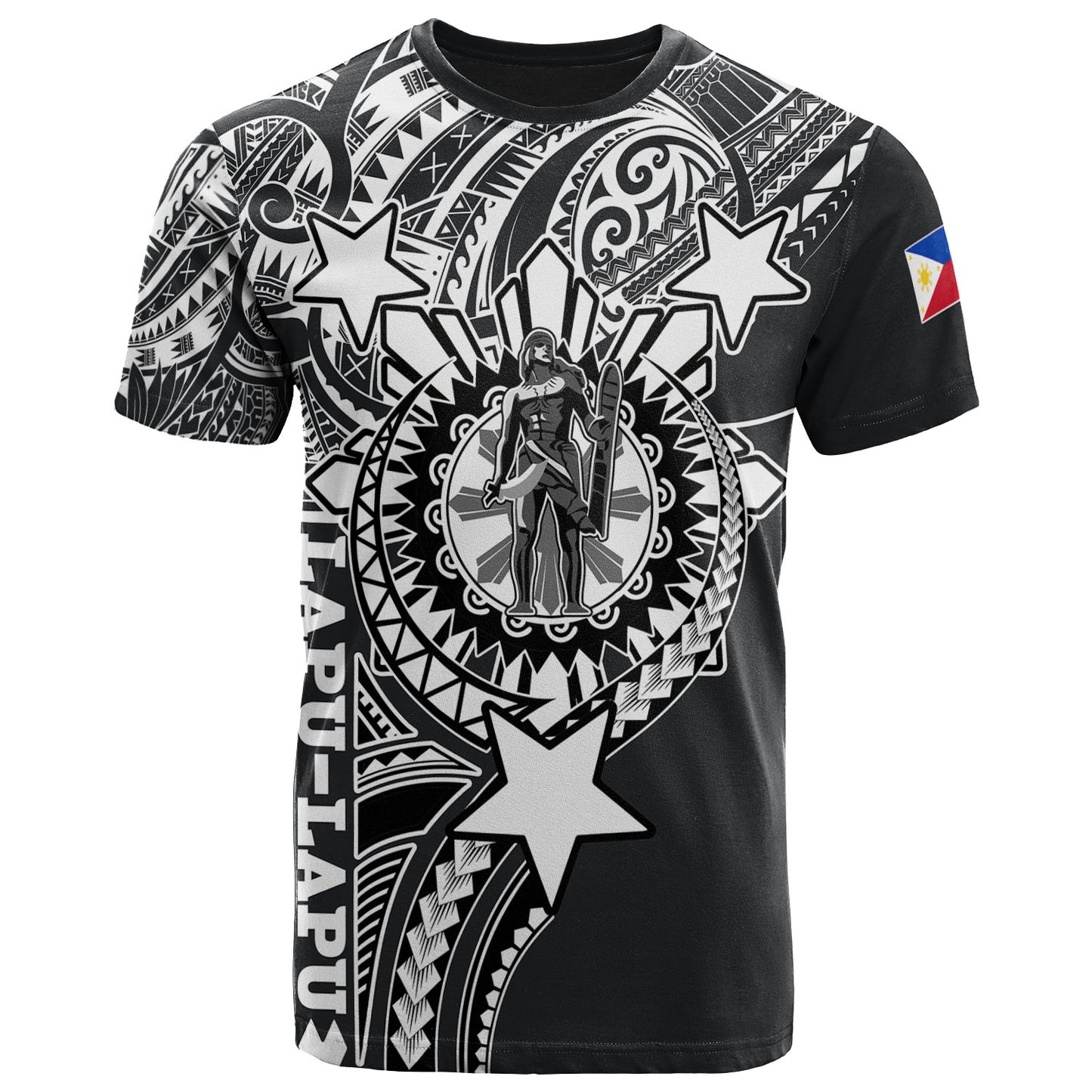Philippines Custom T-Shirt - Lapu-Lapu The King Of Cebu Tribal Black Style