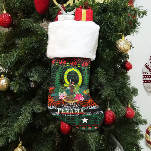 Penama Polynesian Christmas Stocking - Penama Vanuatu Coat of Arms Christmas Hat Polynesian Patterns Christmas Stocking