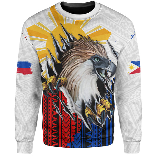 Philippines Filipinos Sweatshirt Eagle Claws Scratching Grunge Style